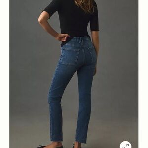 Good American Jean.  Good Waist Crop, skinny high rise jean with flat tummy tech